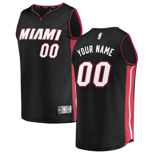 Maillot Miami Heat Homme Custom 0 Icon Edition Noir
